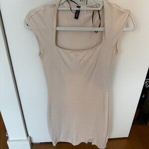 H&M Bodycon Tan Mini Dress